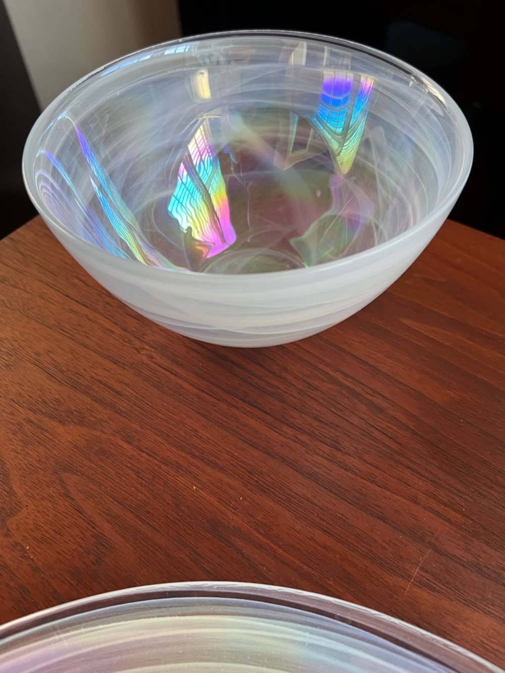 Artistic Accents Irridecent 12 piece/4 place settings set 11”, 8.5”, 6” bowl - Picture 9 of 9
